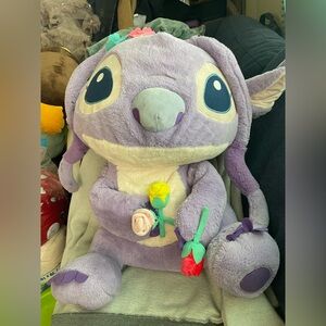 Angel from LILO and Stitch Purple Plush Toy with Flowers 24 inch.